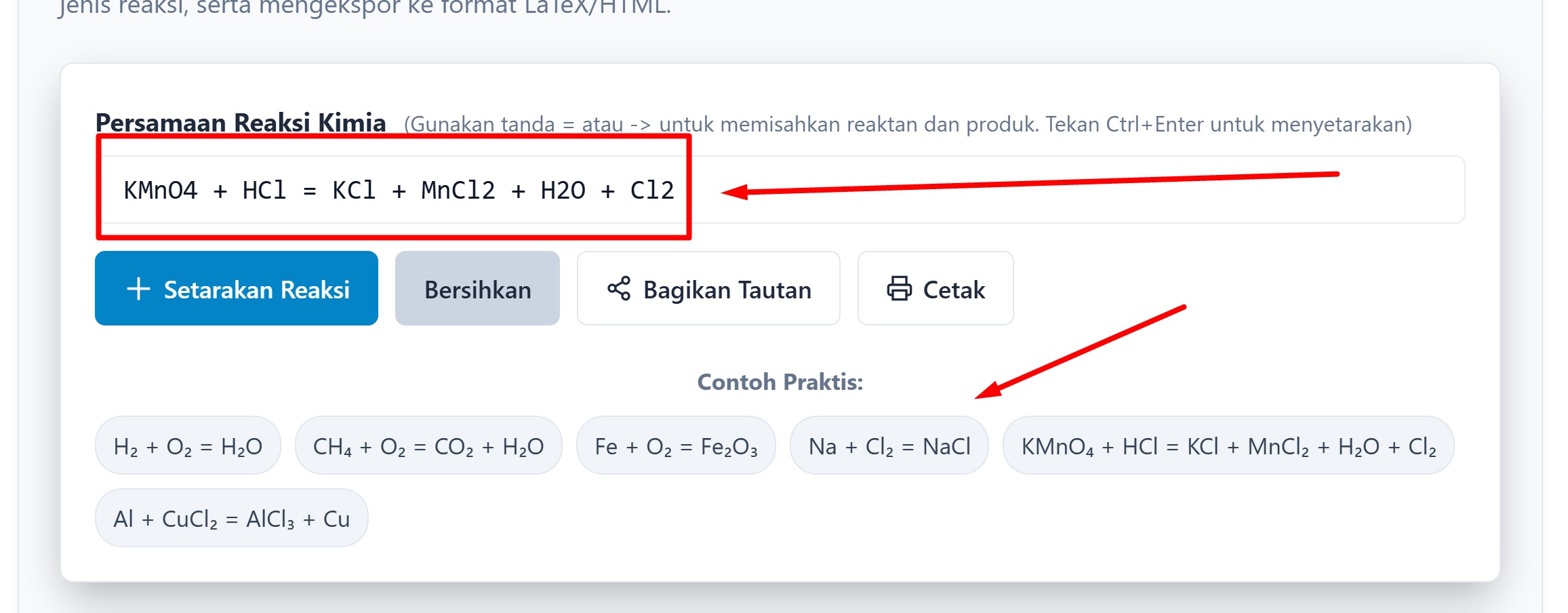 Chemical Equation Balancer