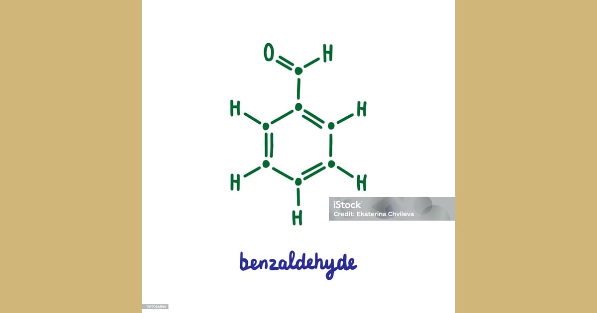 Benzaldehida - Benzaldehyde Hand Drawn
