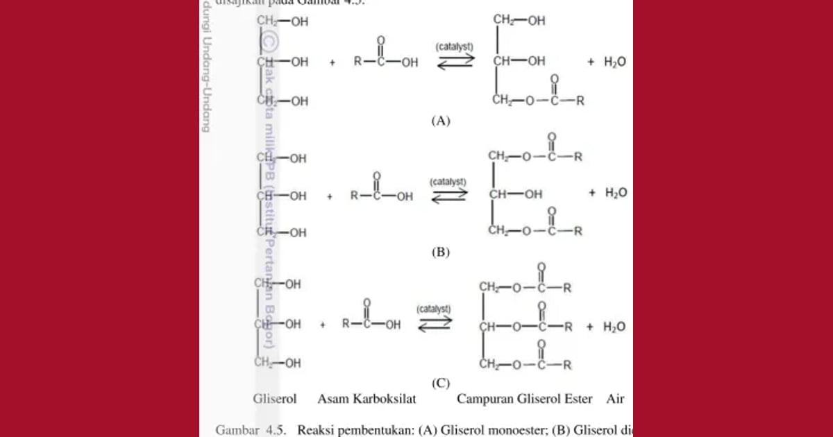Ester Poligliserol Asam Lemak - Esterifikasi Gliserol Dengan