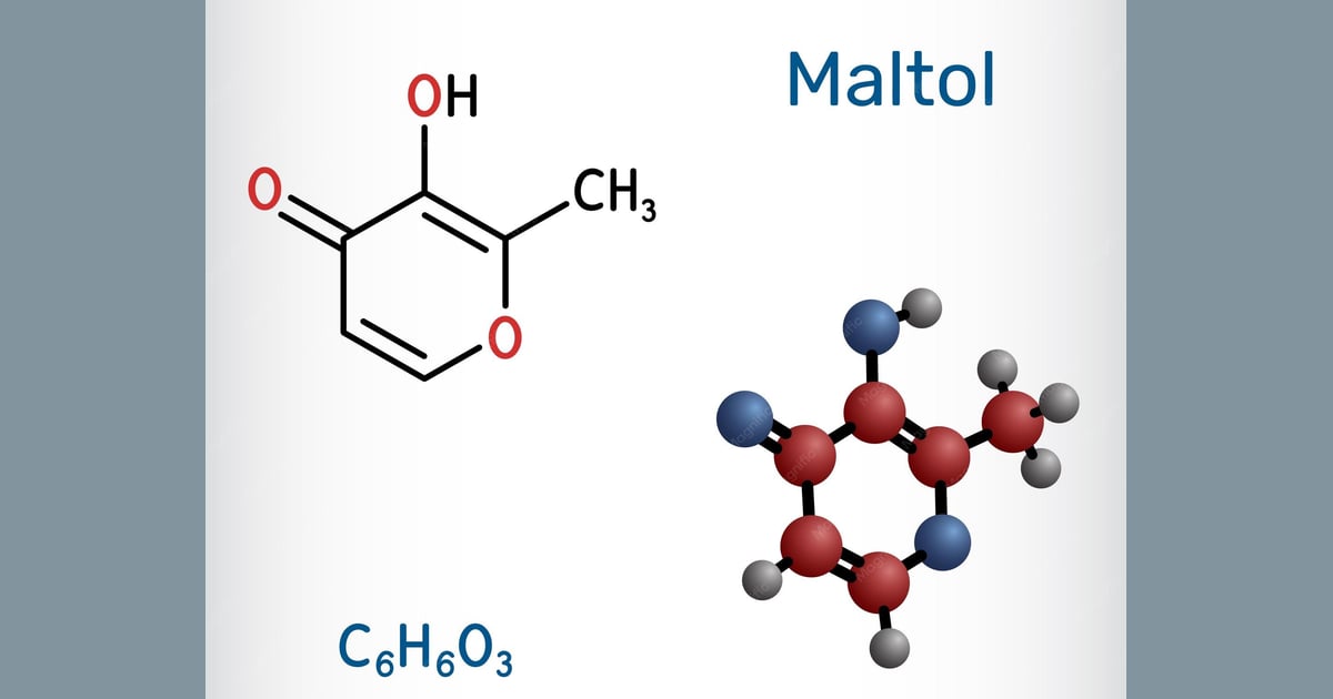 Maltol - Maltol e636 molecule