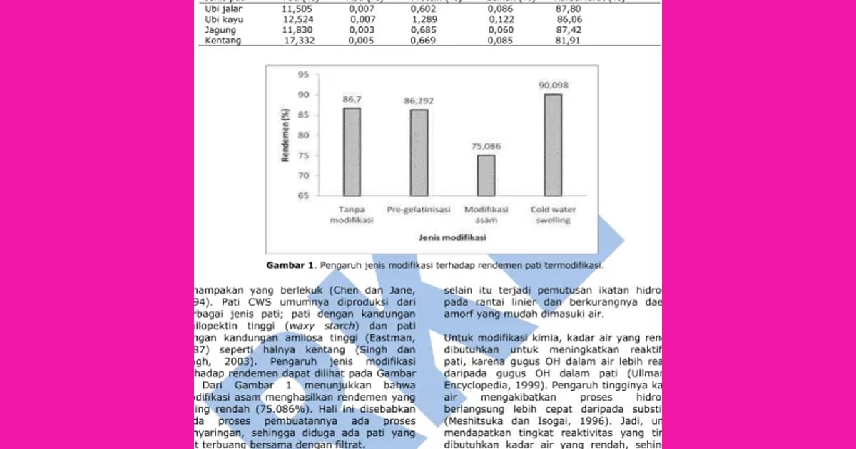 Pati Termodifikasi - Produksi Pati Termodifikasi