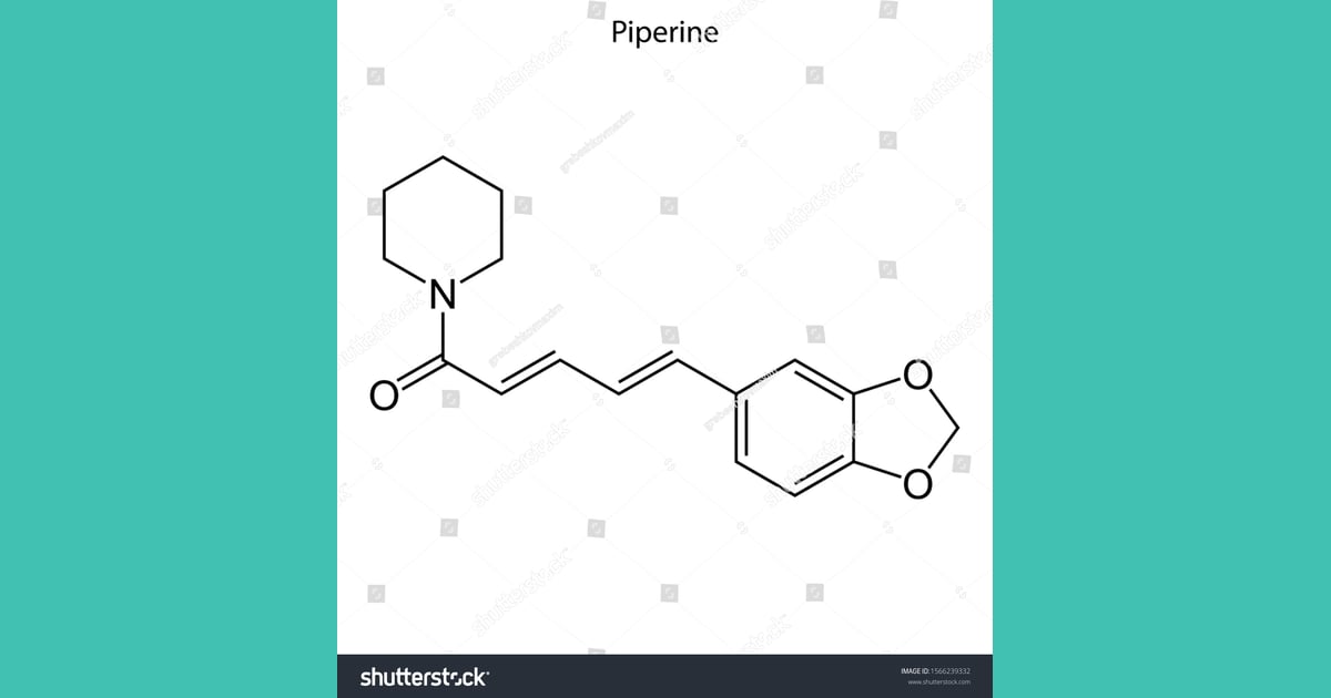 Piperin - Skeletal Formula Piperine