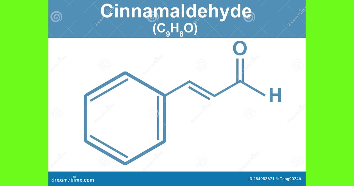 Sinamaldehida - Chemistry Illustration of