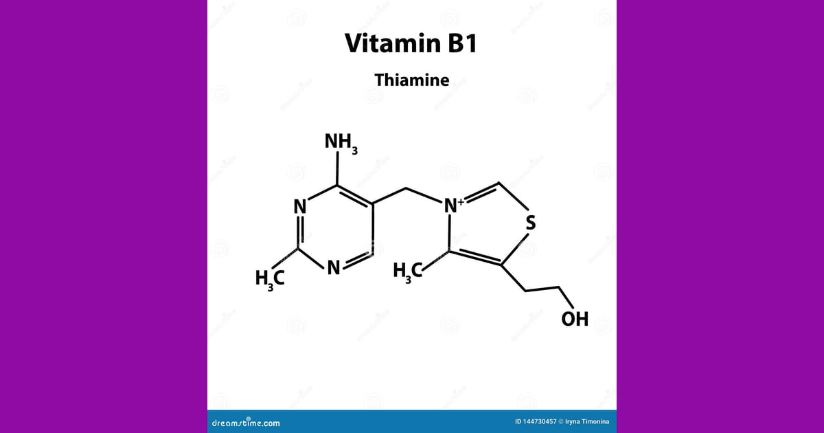 Tiamin (Vitamin B1) - Vitamin B1 (thiamine).