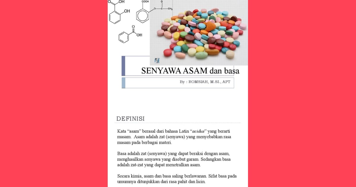 Senyawa Asam (Sejarah, Teori, Karakteristik Contoh) - Senyawa Asam |