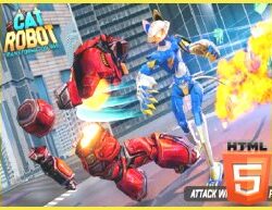 Experimenta el Último Juego de Guerra de Transformación de Robots Gato