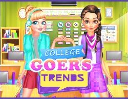 Juego de Tendencias de Moda Universitaria – ¡Viste a Mia y Emma!