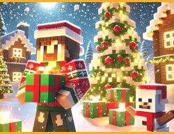 Puzzle de Noël Minecraft : Jeu d’Art Pixel Festif