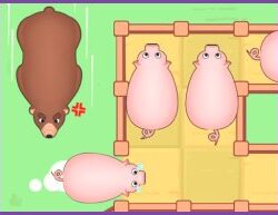 Rette die Schweinchen: Tierumzugsspiel