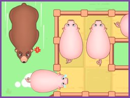 Rette die Schweinchen: Tierumzugsspiel