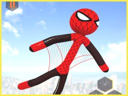 Spider Man Stickman Game: Swing and Shoot!