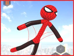Spider Man Stickman Spiel: Schwingen und Schießen!