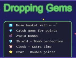 Dropping Gems: A Cosmic Arcade Adventure