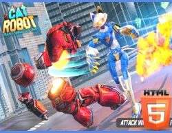 Experience the Ultimate Cat Robot Transform War Game