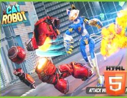 Experimenta el Juego Definitivo de Guerra de Transformación de Robot Gato