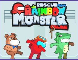 Rescue from Rainbow Monster Online: Free Casual Puzzle Game on Kiz10.com