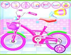 Salão de Lavagem e Reparação de Bicicletas para Meninas: Jogo de Limpeza e Reparação