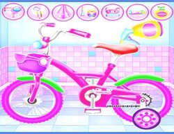 Salón de Lavado y Reparación de Bicicletas para Chicas: Juego de Limpieza y Reparación