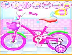 Salone di Lavaggio e Riparazione Bici per Ragazze: Gioco di Pulizia e Riparazione