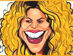 Shakira Funny Face : Créez des Expressions Hilarantes avec des Points Jaunes !