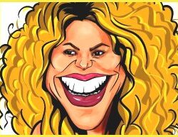 Shakira Funny Face: Crie Expressões Hilárias com Pontos Amarelos!