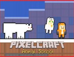 Sobreviva e Prospere no Jogo da Escola de Animais PixelCraft
