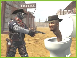 Wild West Schießspiel: Cowboy vs Skibidi Toiletten
